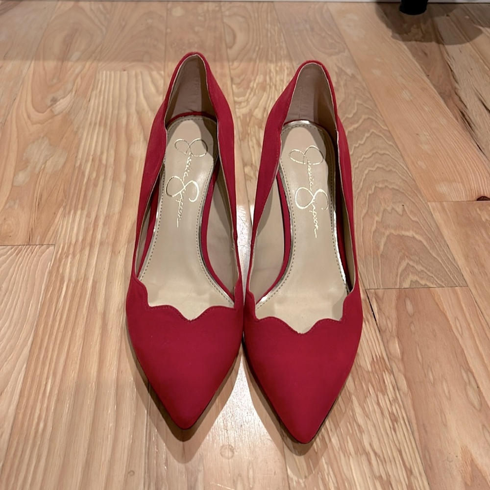 Jessica Simpson High Heel Shoes Red 8.5